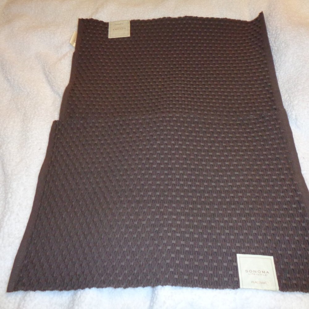 Sonoma Brown Diamond Overlay Placements Set of 6 NWT - Picture 3 of 7